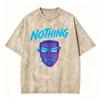 Vintage Washed "Nothing Ever Happens" Troll Face Funny T-shirts Men Women Fashion Classic Humor T Shirt Summer Tops Loose Tshirt