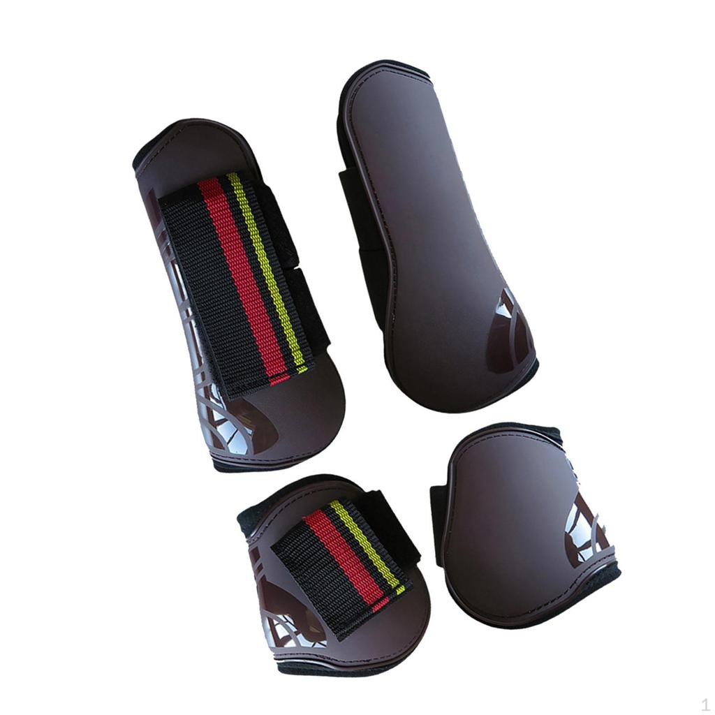 4 Pieces Horse Tendon Boots for Front and Rear Legs Professional Support Comfortable