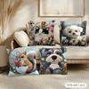 2D Flat Printing Embroidered Cushion Cover Pillowcase Ultra Soft Skin Friendly Fabric Cloud Like Comfort & Concealed Zipper