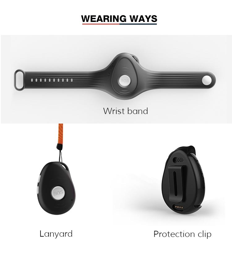 WiFi Panic SOS Button GPS Tracker for Kids Child Elderly Ev07bx