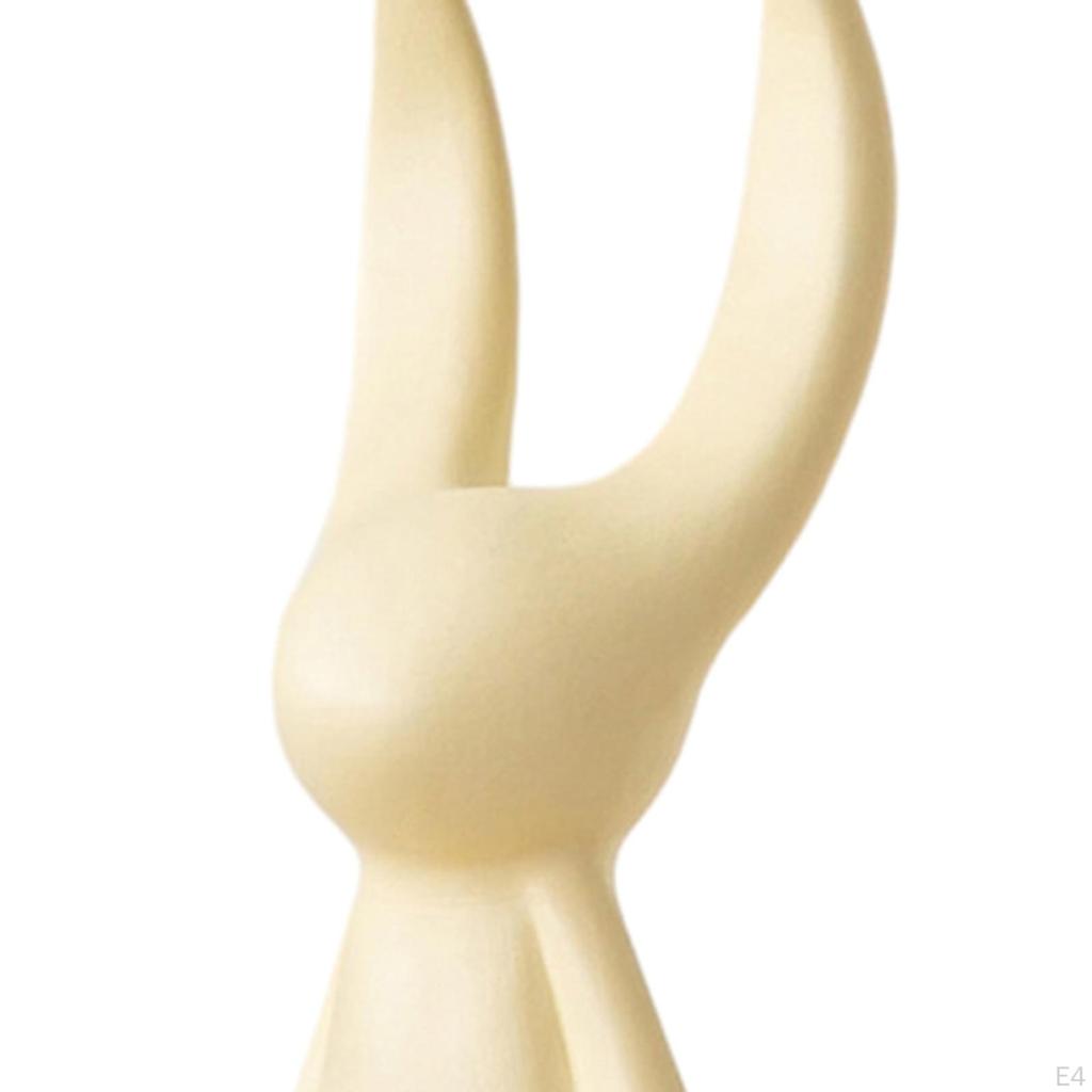 Sitting Rabbit Statue, Shelf Decoration with Long Legs, Cute Modern Art, Decorative Abstract Animal