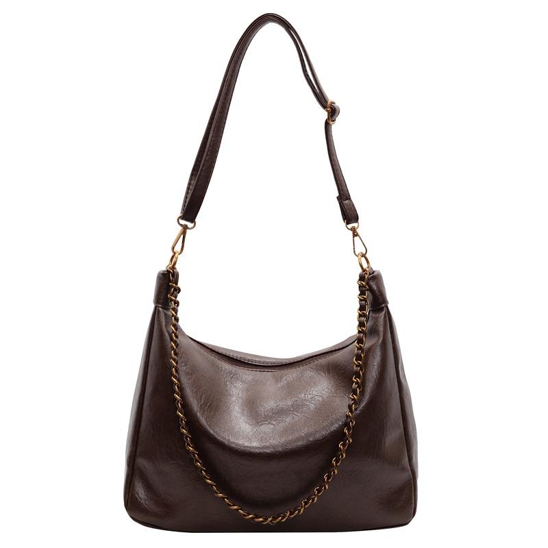 Premium Retro Bag Women's Bag New Popular Chain Shoulder Bag Large Capacity Commuter Tote Bag