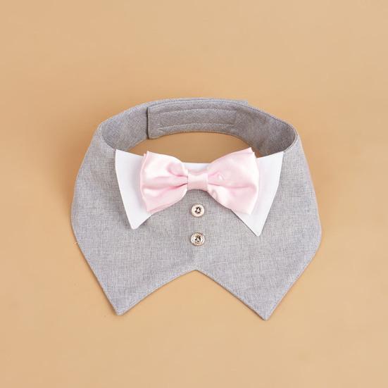 

Yousheng Pet Saliva Полотенце Элегантное треугольное полотенце для кошек и собак Официальный свадебный костюм с украшением в виде банта Товары для домашних животных