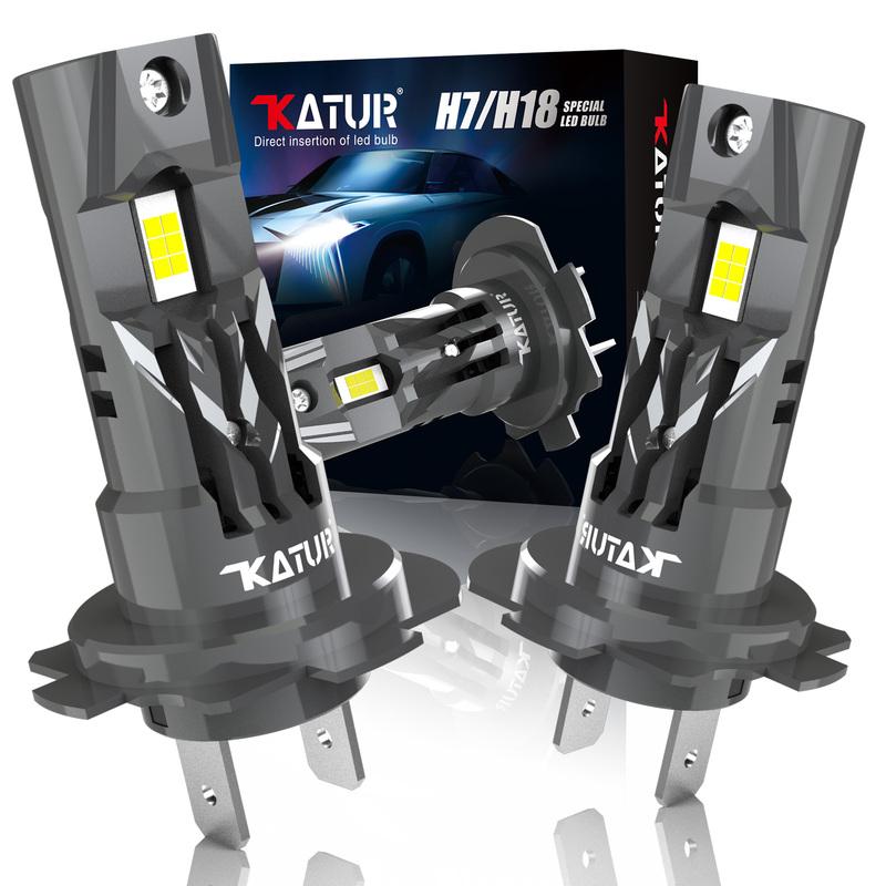 

Katur 2Pcs H7 Base Socket Type LED Lights Head Lamp Headlight 20000LM Car LED 6000K White For BMW E46 E90 F10 E39 E87 E60 G30 H7