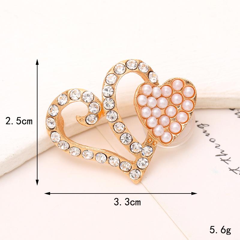 Heart Bow Gemstone Shoe Charms: DIY Detachable Accessories for Crocs and More