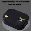 1pc Officially Licensed ONE PIECE Luffy & Zoro Silicone Lunch Box | Food-Grade, 4-Compartment, Leak-Proof