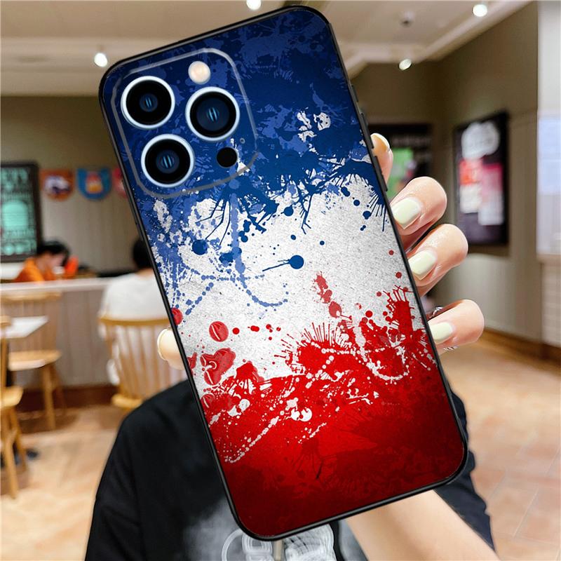 France Flag Case For iPhone 17 15 14 13 12 11 16 Pro Max Mini Plus 16e 17 Air Bumper Cover Accessories