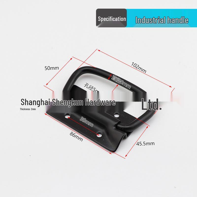 Black Spring-Loaded Folding Handle for Aluminum Tool Cases