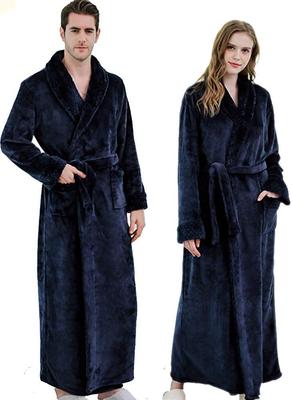 Roupão de banho unissex roupão de banho após o banho roupa de dormir camisola elegante tamanho XL azul-marinho [Arcade] masculino feminino