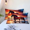 Seaside Horse 3D Printed Duvet Cover Set Elegance Soft Comfortable Luxury Bedding Set Wildlife Theme Quilt Cover Set Pillowcases