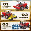Mould King 17064 Farm Tractor Model Building Block Kit, Remote Control High-Tech 3-in-1 Tractor Model Heavy-Duty Forklift Building Block Kit (Over