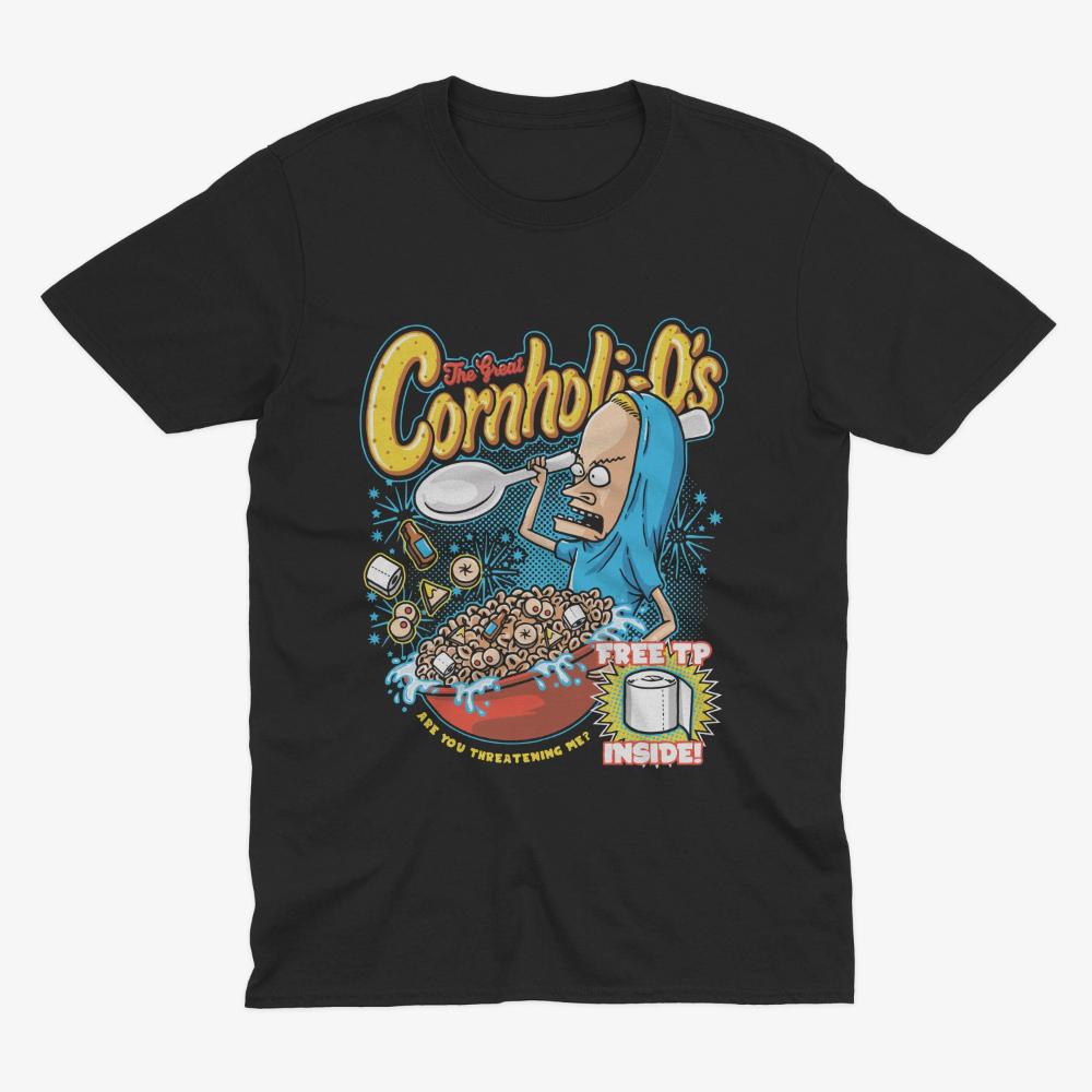 Beavis and ButtHead Inspired T Shirt The Great Cornholio Cereal Parody Tee Retro Cartoon Humor Beavis ButtHead Fan 90s Cartoon S