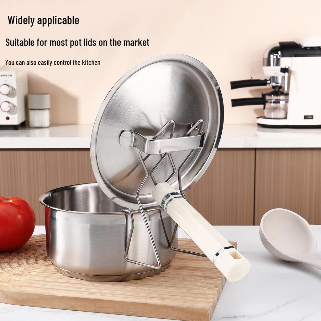 Multifunctional Kitchen Utensil & Pot Lid Holder: Removable, Anti-Scald Storage Rack for Spatulas and Spoons.