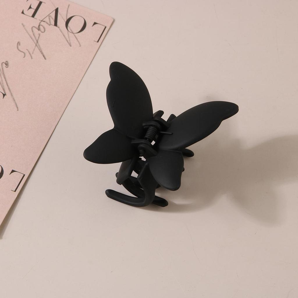 Matowy klips do włosów motylkowy z efektem farby w sprayu