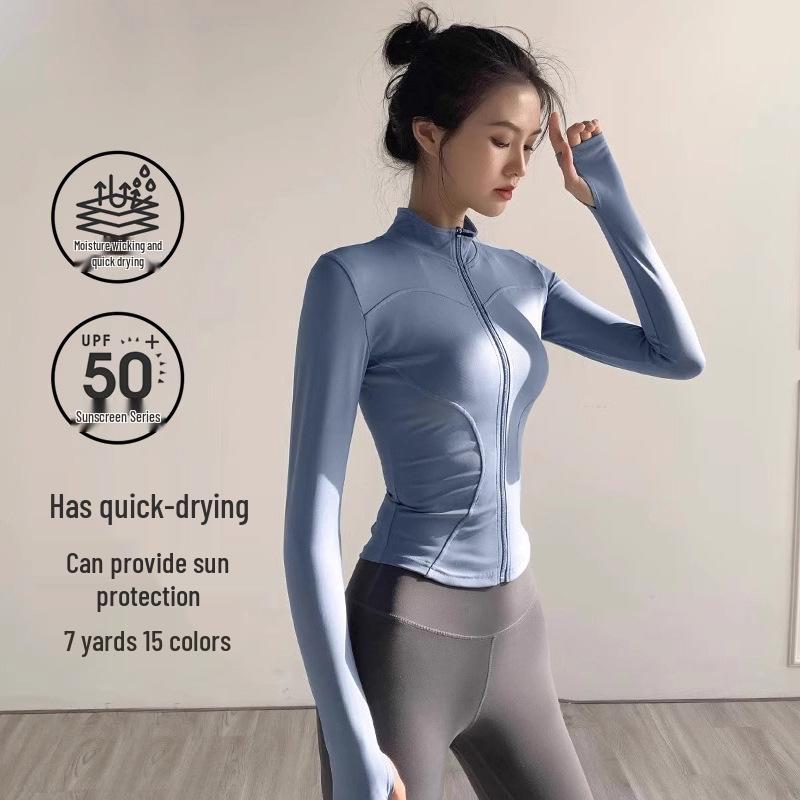 

New Women s Slim Fit Stand Collar Yoga and Sports Jacket S