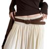 Women's High-End Retro Brown Leather Belt with Buckle - Stylish Wide Waistband Accessory for Jeans