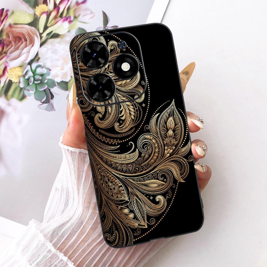For Tecno Spark Go 2024 Case BG6 Beautiful Butterfly Tree Painted Cover Soft TPU Phone Case For Tecno Spark Go 2024 Fundas Coque