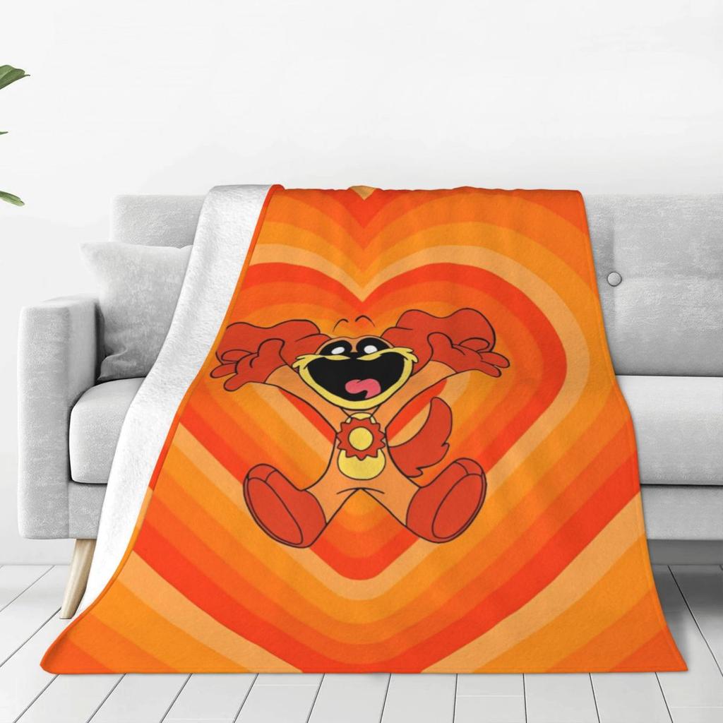 Smiling Catnap Heart Happy (1)-bayingimg Flannel Blanket Warm Throw Blanket for Bedroom Picnic Novelty Bedspread Sofa Bed Cover