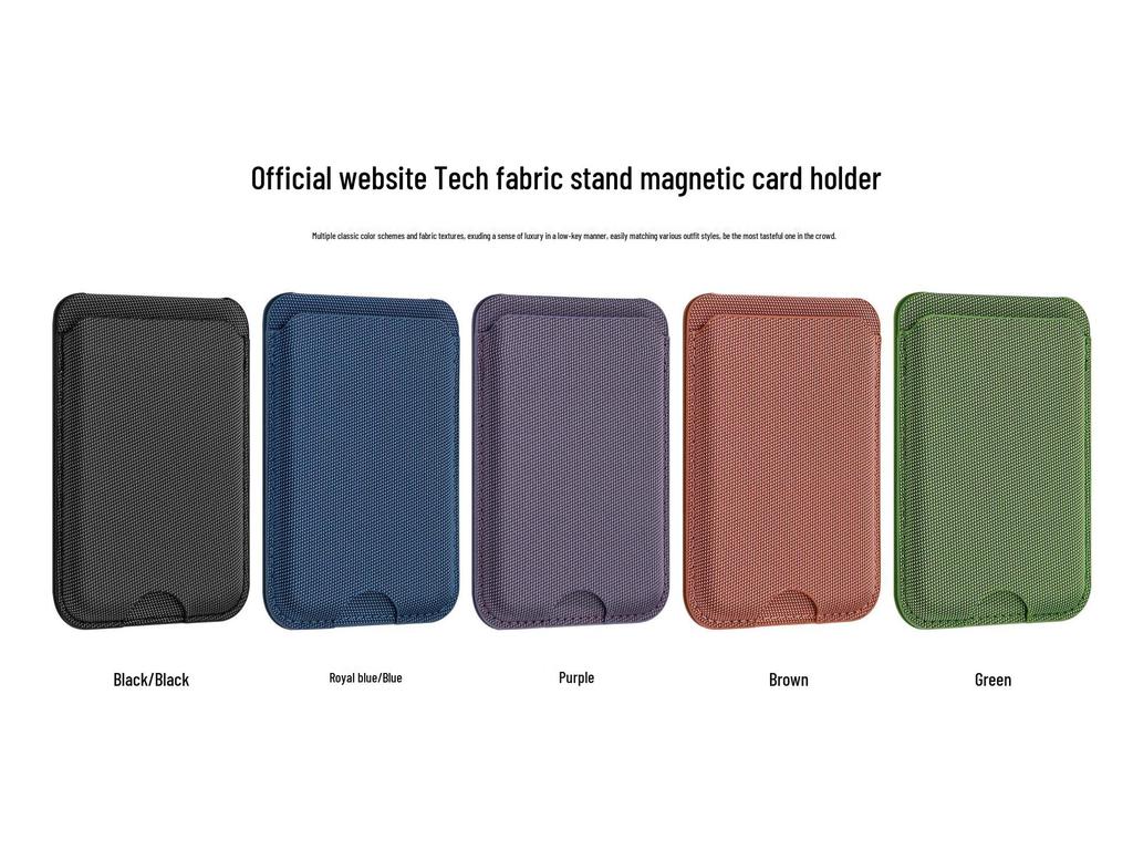 Tech Fabric Magnetic Phone Holder & Card Slot Case with MagSafe Compatibility