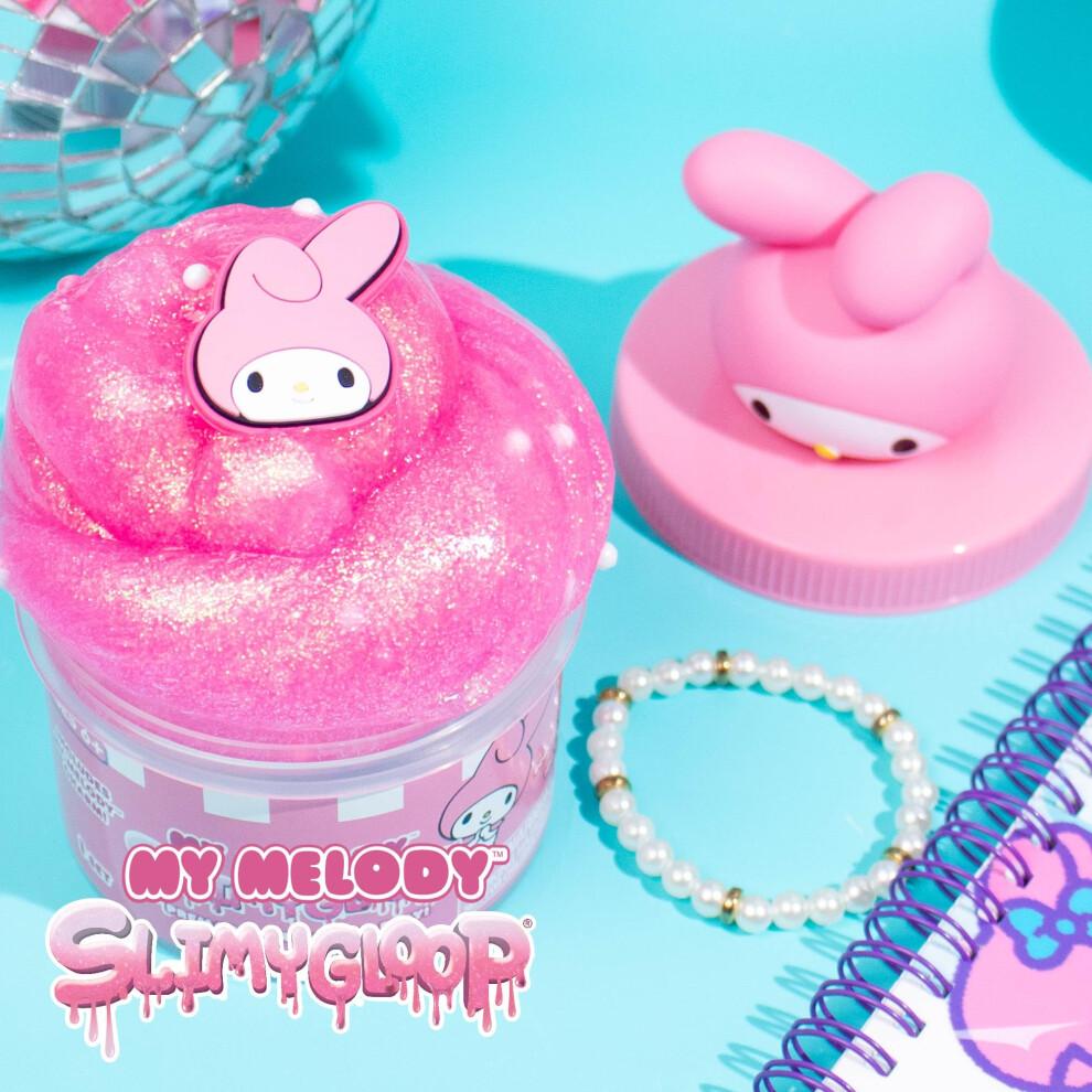 Barattolo My Melody SLIMYGLOOP 8 oz Slime Rosa Profumato alla Gomma da Masticare Include Perline & Ciondolo My Melody Cose Sanrio Slime Hello Kitty Slime per Bambini Ciao