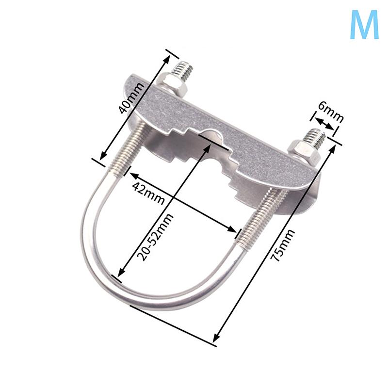 For TV,CB,Ham Double Antenna Mast Clamp V Jaw Block With M6 U Bolts Heavy Duty Anti-Rust Mast To Mast Mount Bracket Kit