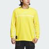 Adidas National Geographic Co Branded Section T Shirts Men's Yellow Crew Neck Thickened Straight Fit IL8977