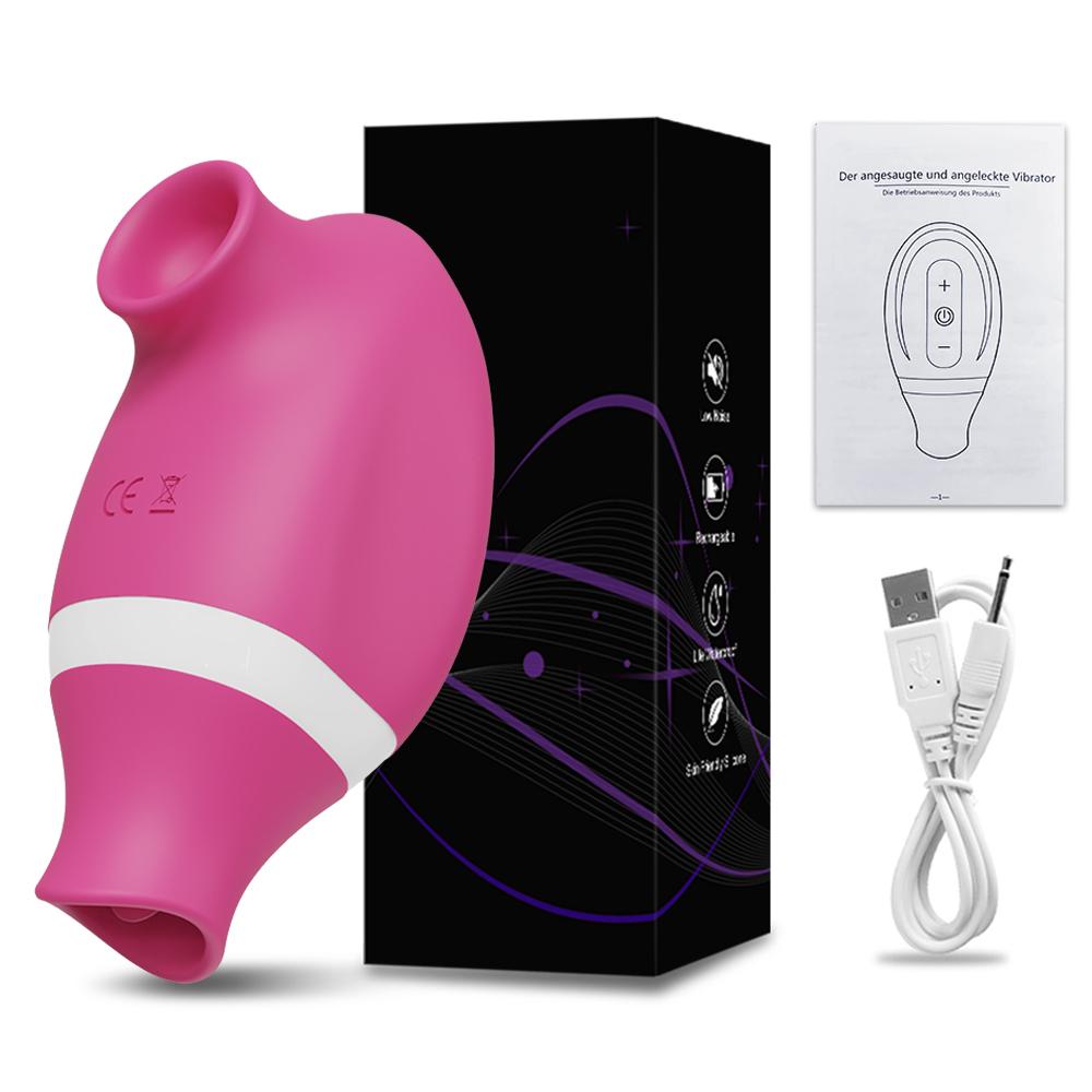Clit Sucker Vibrator Clitoris Nipples Stimulator for Women 2-in-1 Sucking Tongue Licking Female Masturbator Sex Toy for Women