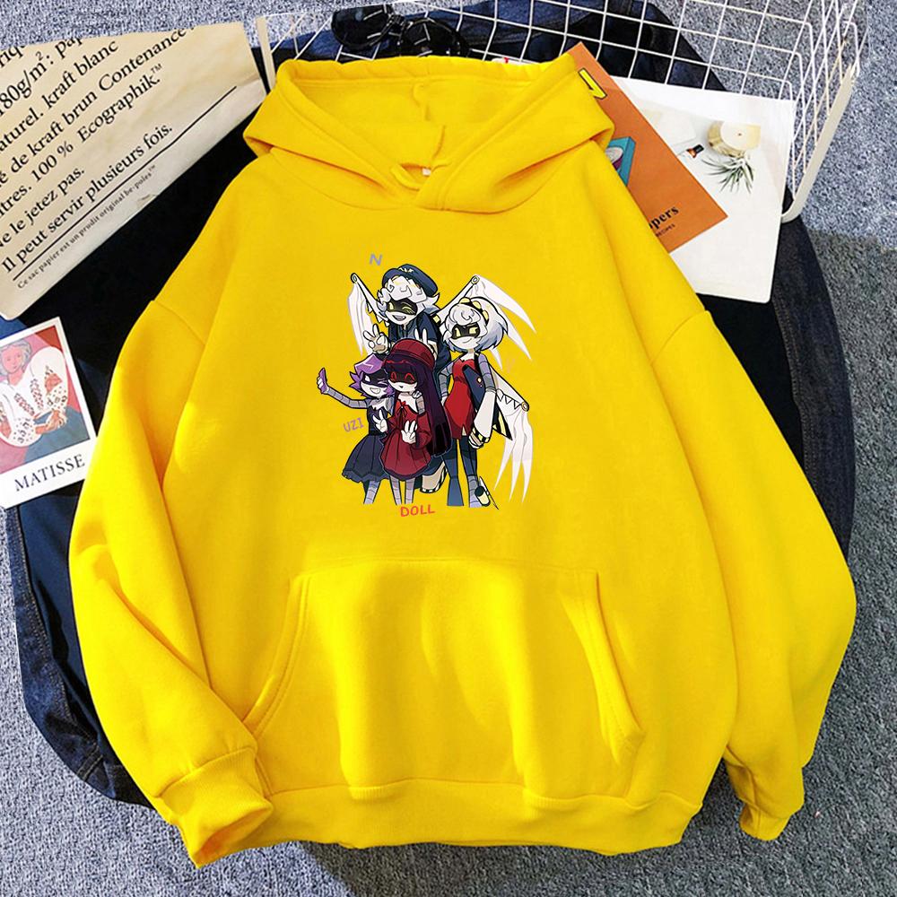 Murder Drones Uzi Doll N V Hoodie Damen Harajuku Kawaii Hoodies Unisex Anime Cartoon Streetwear Ästhetische Pullover Sweatshirts
