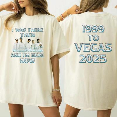 Backstreet Boy Jeg var der konsertskjorte, Backstreet Band turné 2025 t-skjorte
