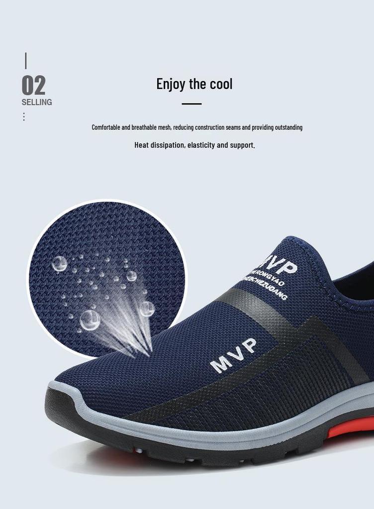 Versatile Men's Fashion Slip-on Cloth Shoes: Comfortable Low-top Casual Walking Shoes
