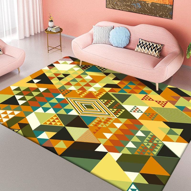 Geometric Style Porch Door Mat Non-slip Kitchen Living Room Carpet Bathroom Mat Indoor Carpet Door Mat Home