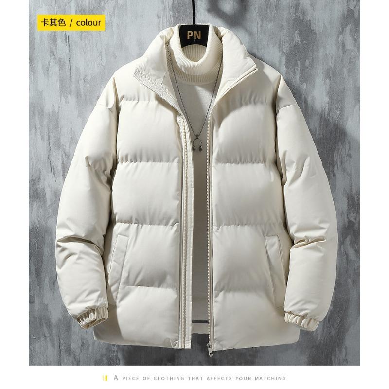 Men Thickened Warm Winter Casual Cotton Padded Stand Collar Jacket