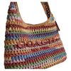 Coach Brooklyn 28 Gewebtes Design Magnetverschluss Stroh Und Kalbsleder Hobo Tasche Damen Hobo Tasche Mehrfarbig CDZ39-B4L38