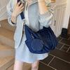New Casual Denim Simple Shoulder Messenger Bag Large Capacity Underarm Handbag Women