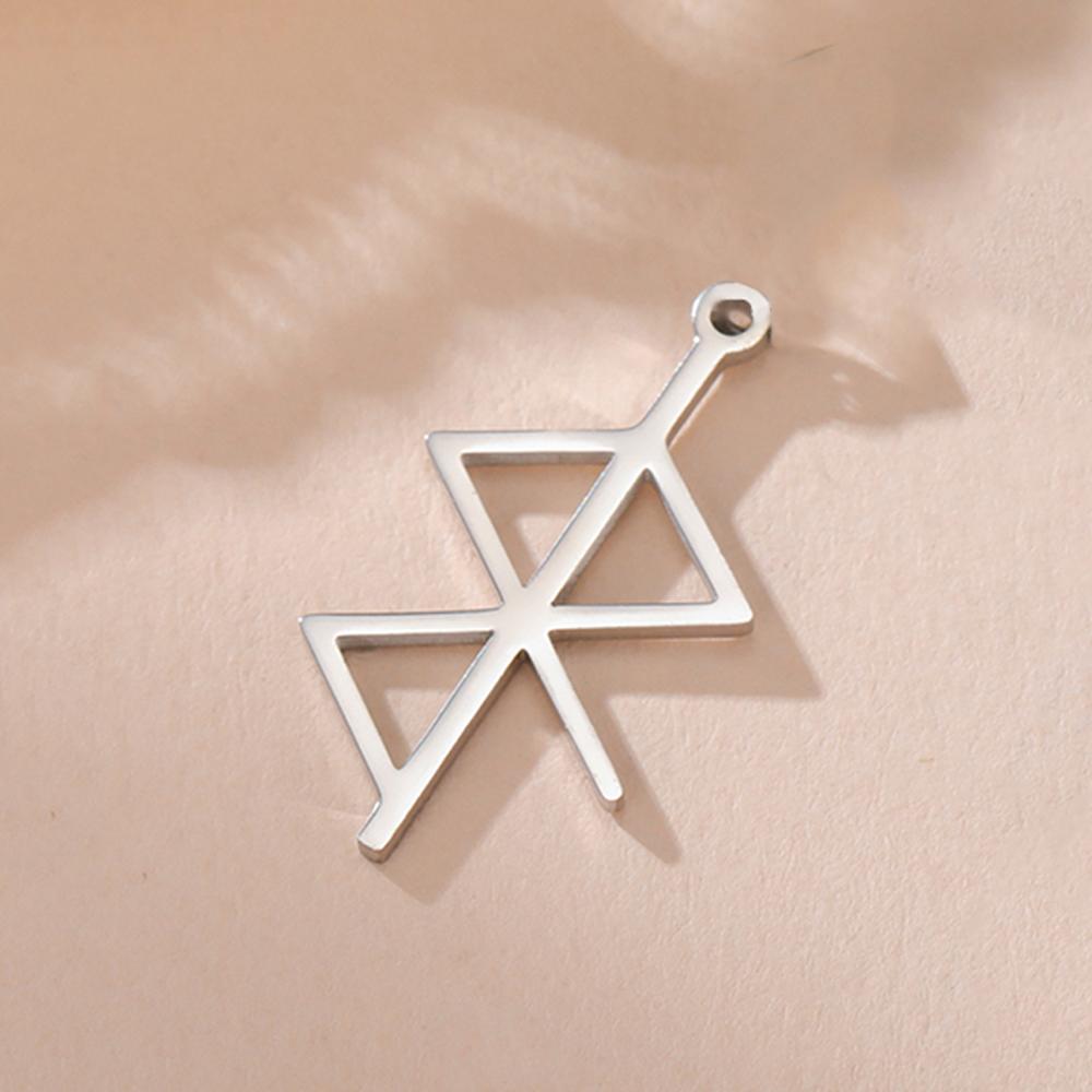 Dawapara Runa Ochronna Amulet do Tworzenia Biżuterii Wisiorek Mitologia Nordycka Stal Nierdzewna Akcesoria DIY