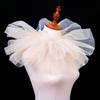 Victorian Sparkling Dots Layered Mesh Tulle Detachable Neck Ruff Ruffled Faux Collar Shawl for Halloween Clown Choker