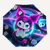 1pc Cute Cartoon Character Automatic Folding Umbrella with Skull Design - Portable 3-Fold Outdoor for Fans, Travelers, Everyday Use, Festive Gift.H098