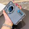 KEYSION Luxury Glitter Jewelled Magnetic Phone Case for Samsung Galaxy A50 A50S A30S Makeup Mirror Stand Shockproof Back Cover