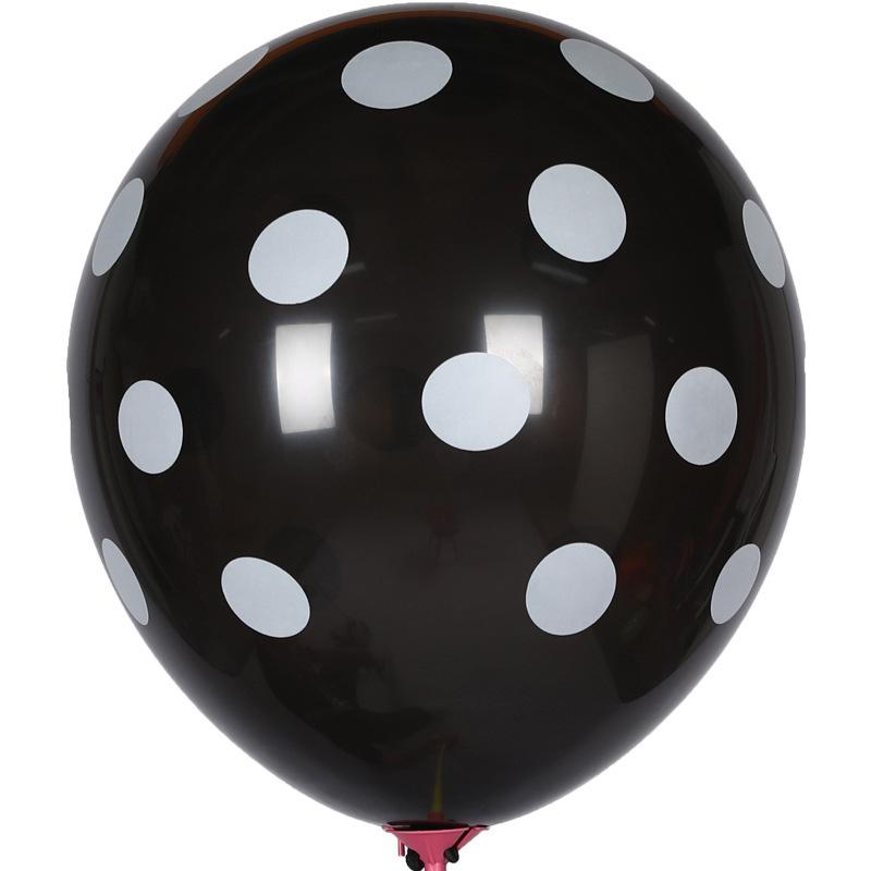 12 Inch Colorful Latex Balloon Birthday Camping Party Children'S Day Polka Dot Print Thickened Balloon
