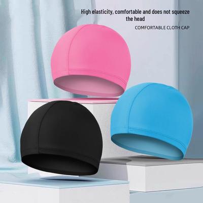 Unisex Plus Size Waterproof Swim Cap with Ear Protection for Long Hair