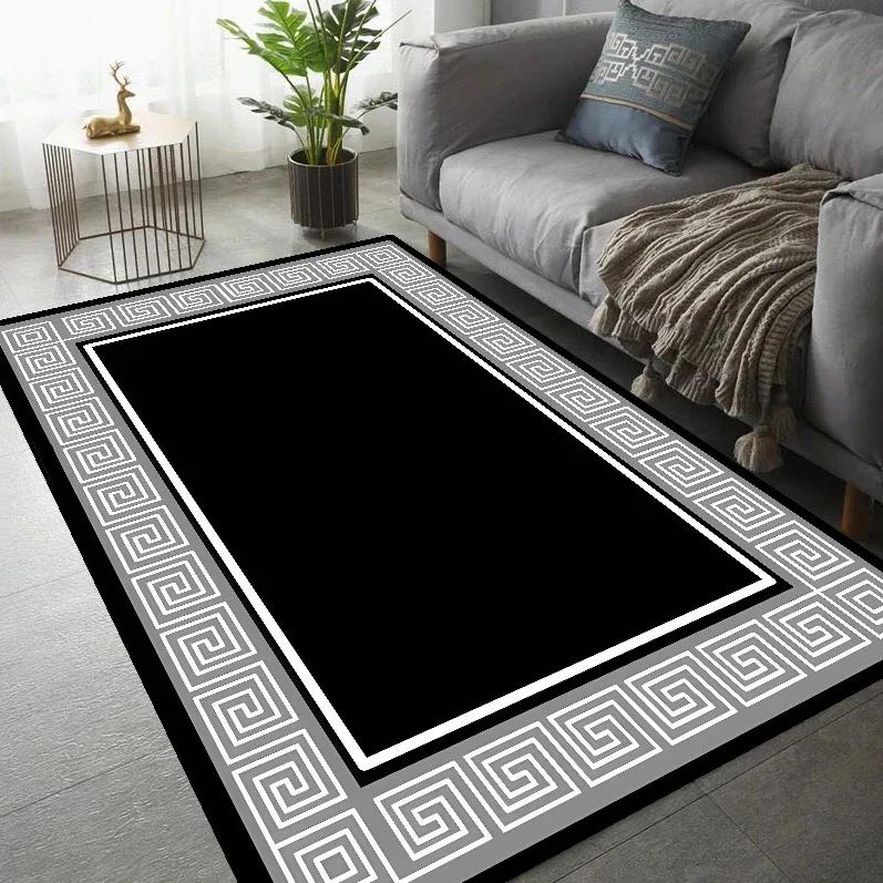 Modern Luxury Large Area Rug Soft Washable Carpet for Living Room Bedroom Home Decor Simple Household Mat