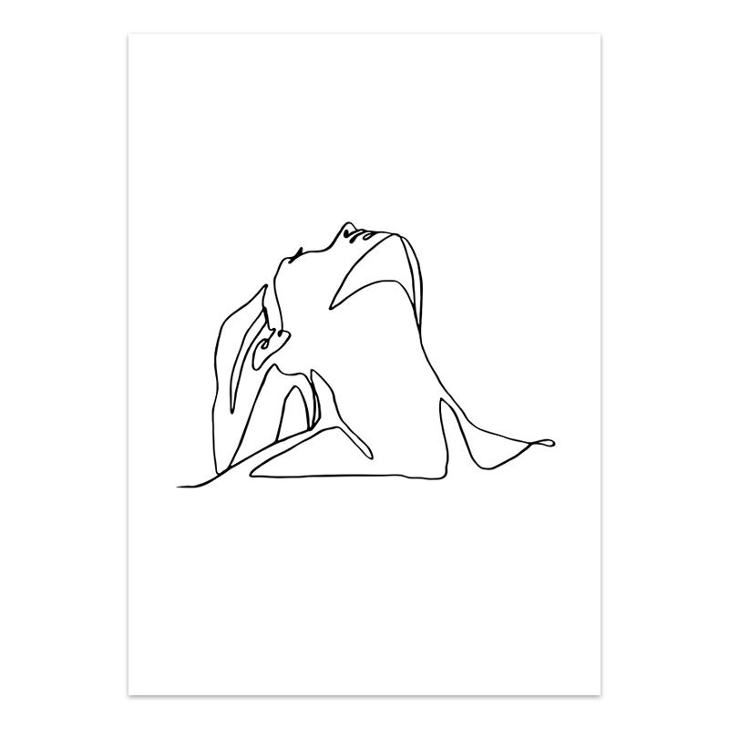 

Абстрактная линия Девушка Стена Спальня Настенное украшение Постер Минималистичное настенное искусство Холст Картина для гостиной Постер Эстетичный декор 21x30cm No Frame