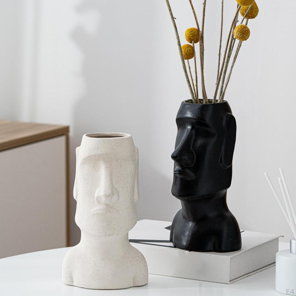 Flowerpot Collectible Sculpture Tabletop Centerpieces Bud Vase Abstract Statue for Indoor Ornaments
