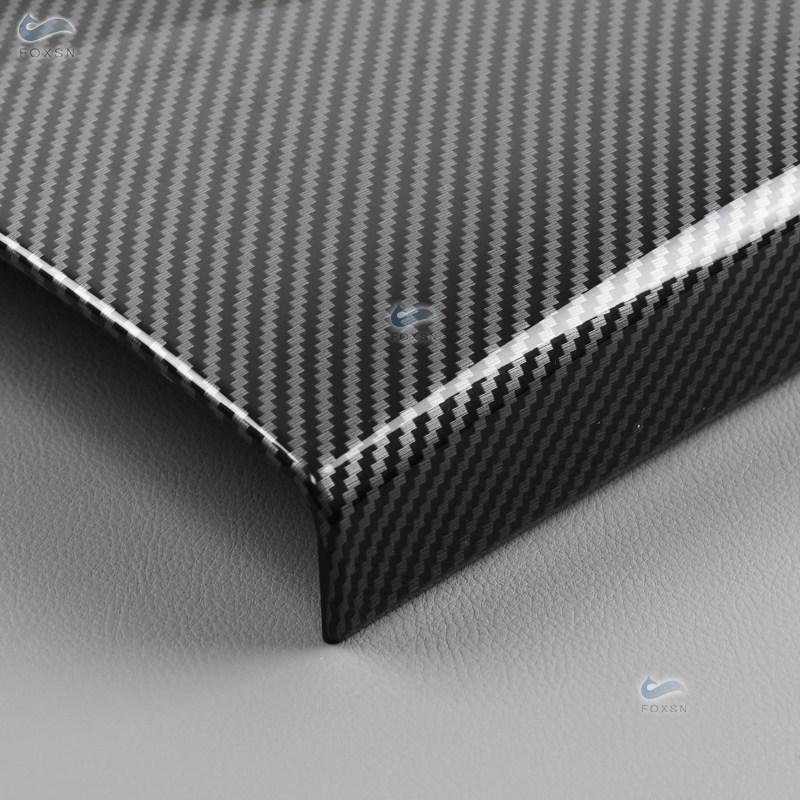 For Mercedes Benz S Class W222 2014 - 2017 2018  ABS Carbon Texture Center Console Lid Armrest Box Protective Cover Trim