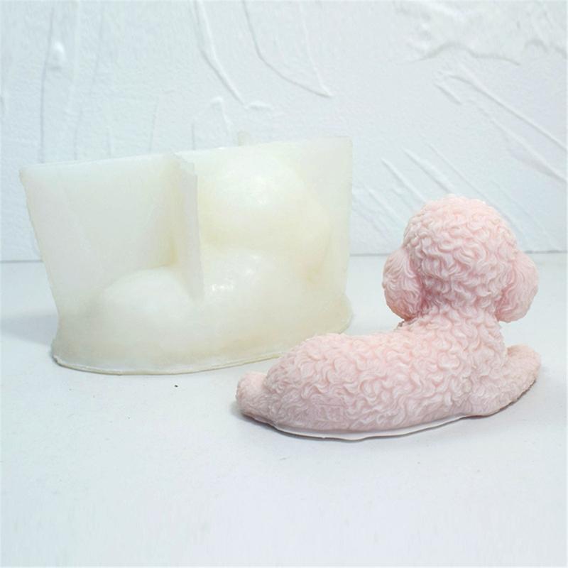 Silikon Kerzenform Tier Hund Seife Gipsform Harz Handwerk Schokolade Kuchen Backwerkzeug Heimdekorationen 3D Gipsform