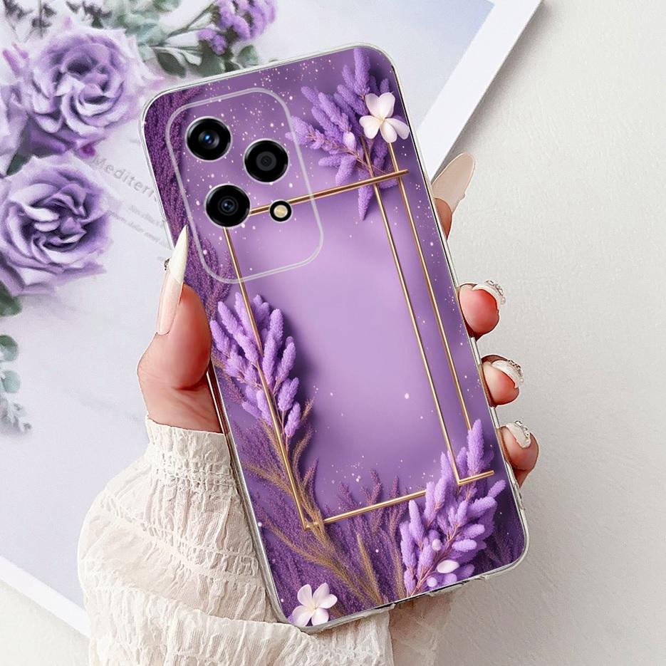 For Honor 200 Lite Case Cute Love Heart Butterfly Painted Cover Clear Silicone Phone Case For Honor 200 Lite 200Lite Soft Fundas