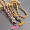 Cordão de celular para rabo de cavalo crossbody feminino ins simples moda alça de corda traseira longa para montanhismo ao ar livre corda anti-perda
