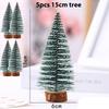 5pcs Mini Christmas Trees Green Tower Pine Cedar Desktop Artificial Christmas Tree for Xmas Party DIY Home Decors 10/15/20/25cm