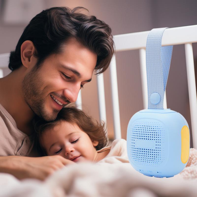 Baby sleep monitor portable hanging cord ambient breathing night light white noise speaker