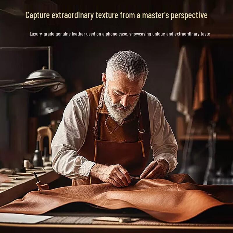 XUANKA Luxury Genuine Leather Huawei Phone Case with Electroplated Lens